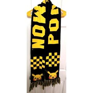 Pikachu Pokemon Scarf 2015 Nintendo Fashion Scarf Yellow & Black - Authentic